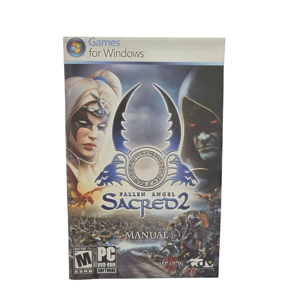 Sacred 2 Fallen Angel PC DVD-ROM Complete w Manual Key Games for Windows